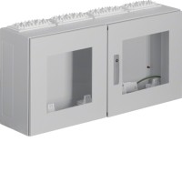 Щит Hager Univers, IP54/II, 500x1050x275, з вікном сірий, 4 секції (FT34L)