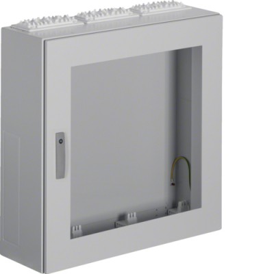 Щит Hager Univers, IP54/II, 800x800x275, з вікном сірий, 3 секції (FT53L)