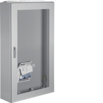Щит Hager Univers, IP54/II, 1400x800x275, з вікном сірий, 3 секції (FT93L)