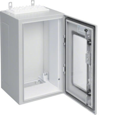 Щит Hager Univers, IP54/II, 650x300x275, з вікном сірий, 1 секція (FT41L)