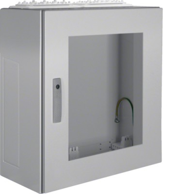 Щит Hager Univers, IP54/II, 650x550x275, з вікном сірий, 2 секції (FT42L)