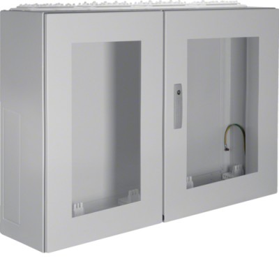 Щит Hager Univers, IP54/II, 800x1050x275, з вікном сірий, 4 секції (FT54L)