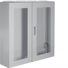 Щит Hager Univers, IP54/II, 1100x1050x275, з вікном сірий, 4 секції (FT74L)