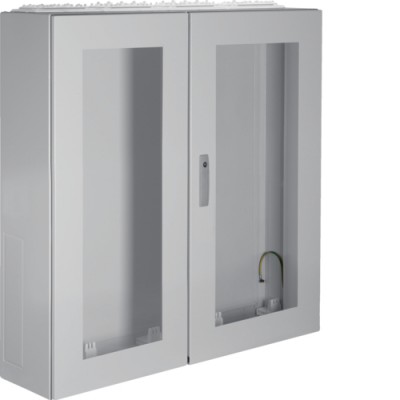 Щит Hager Univers, IP54/II, 1100x1050x275, з вікном сірий, 4 секції (FT74L)