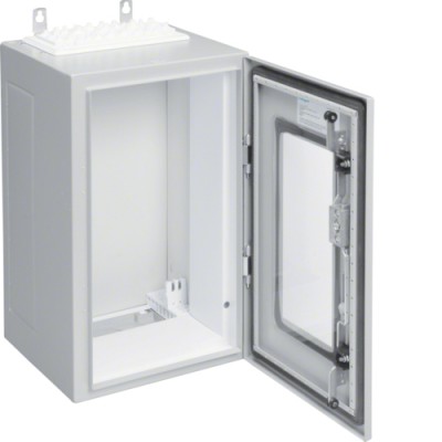 Щит Hager Univers, IP54/II, 500x300x275, з вікном сірий, 1 секція (FT31L)