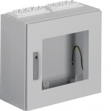 Щит Hager Univers, IP54/II, 500x550x275, з вікном сірий, 2 секції (FT32L)