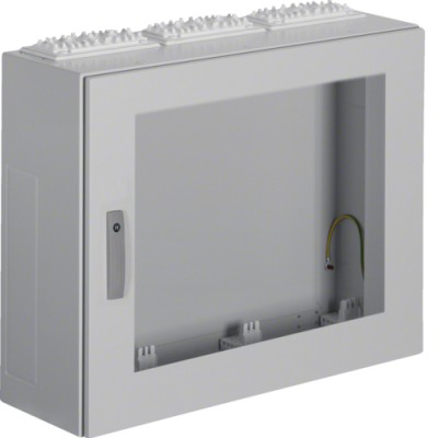 Щит Hager Univers, IP54/II, 650x800x275, з вікном сірий, 3 секції (FT43L)