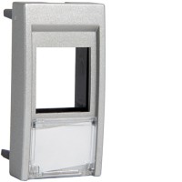 Корпус Hager для одного разьема типа Keystone, 1М Systo титан (WS202T)