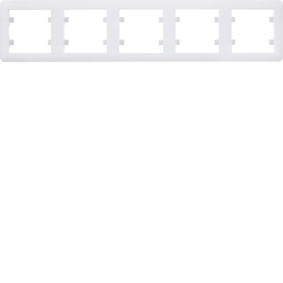 Рамка Hager 5Х горизонтальна Lumina-2, біла (WL5250)