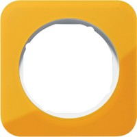Рамка Berker 1Х оранжевый прозрачный/пол.белизна, акрил, R.1 (10112339)