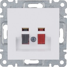 Розетка Hager акустическая Lumina-2, белая (WL3310)