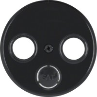 Накладка Berker для антеною розетки 2/3 отвори, чорна, R. 1/R. 3/R. Classic (12032045)