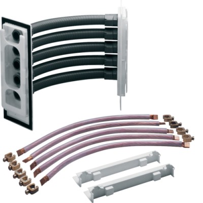 Угловой соединитель Hager для сборных шин 12х10мм между 2х щитов, 5-канальный (ZM85S)