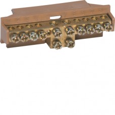 Клемма Hager фазнаяя с держателем 2P 16+8x10мм2 (KM10L)