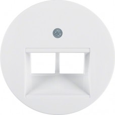 Накладка Berker для 2-кратной розетки UAE, полярная белизна, R.1/R.3/R.Classic (14092089)