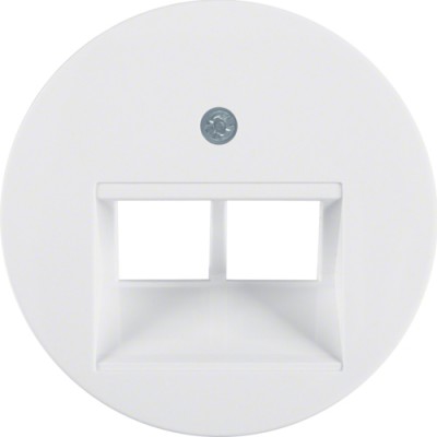 Накладка Berker для 2-кратной розетки UAE, полярная белизна, R.1/R.3/R.Classic (14092089)