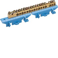 Клемма Hager нейтральнаяя с держателем 1х25+8x16+8x10мм2 (KM17N)