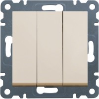 Вимикач Hager 3-клавішний Lumina-2, крем, 10АХ/230В (WL0071)