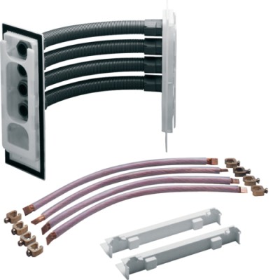 Угловой соединитель Hager для сборных шин 12х5мм между 2х щитов, 4-канальный (ZM74S)