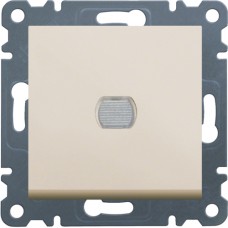 Светрегулятор Hager нажимной Lumina-2, крем, 60-300Вт (WL4031)