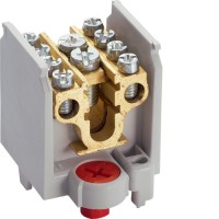 Клема Hager 1-полюсная, 4 відводу, переріз до 16/25мм2, розмір 40x44P 44мм (K65)