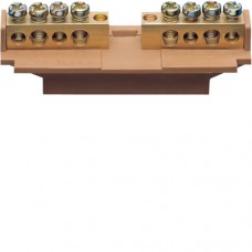 Клемма Hager фазнаяя с держателем 4P 16+4P 10мм2 (KM08L)