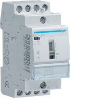 Контактор Hager беcшумный с ручным управлением 25A, 4НО, 24В (ERD425S)