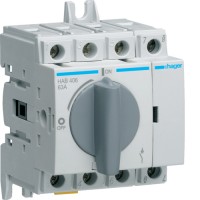 Вимикач навантаження Hager поворотний 400/690В 63А, 4п, 3.5 м (HAB406)