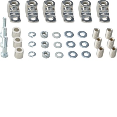 Комплект клем Hager подвійний для Al і Cu, 125А-160А, 16-95мм2, 3п (HZ183)