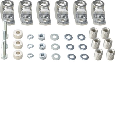 Комплект клем Hager подвійний для Al і Cu, 400А, 50-240мм2, 3п (HZ185)