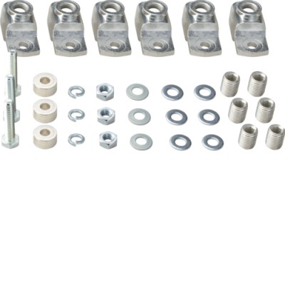 Комплект клем Hager подвійний для Al і Cu, 400А, 70-300мм2, 3п (HZ186)