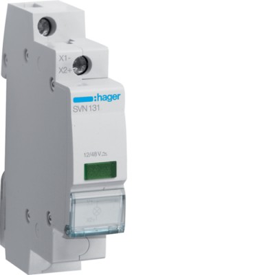 Індикатор Hager LED 12/48 В, зелений (SVN131)