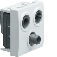 Розетка Hager ТВ-ФМ-САТ кінцева 1-вхід 2М Systo білий (WS256)