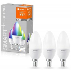Светодиодная лампа Ledvance SMART WIFI B40 5W 230V RGBW FR E14 FS3 LEDV коробка 3 шт (4058075485938)