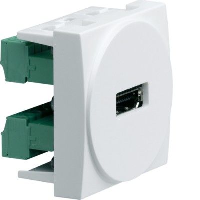 Розетка Hager HDMI (гвинтові контакти) 2М білий (WS264)