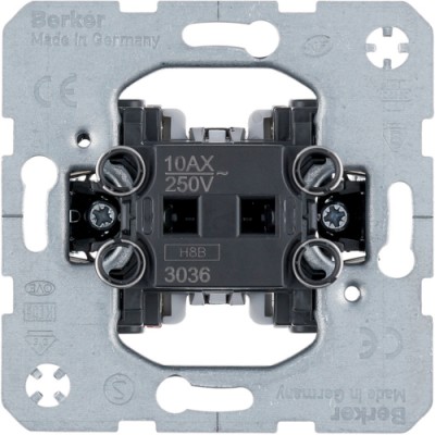 Выключатель/переключатель Berker одноклавишный (механизм) 10АХ/250В (3036)