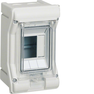 Щит распределительный Hager на 3 модуля, н/у с прозрачной дверцей, IP65, Vector (VE103D)