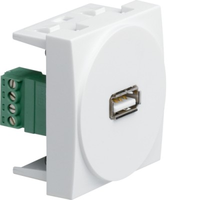 Розетка Hager USB (коннектор) 2М белый (WS265)