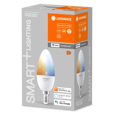 Світлодіодна лампа Ledvance SMART WIFI B40 5W/827 230V TW FR E14 4X1LEDV (4058075485556)