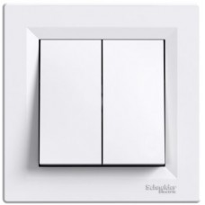 Выключатель Schneider Electric Asfora 2-клавишный (сх.5) белый (EPH0300121)