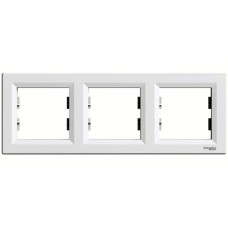 Рамка 3х-кратная Schneider Electric Asfora горизонтальная белая (EPH5800321)