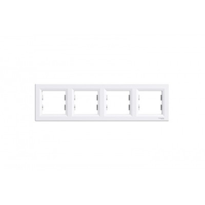 Рамка 4х-кратная горизонтальная Schneider Electric Asfora белая (EPH5800421)