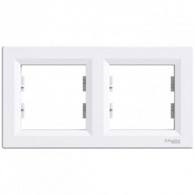 Рамка 2х-кратная Schneider Electric Asfora горизонтальная белая (EPH5800221)