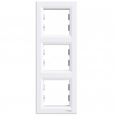 Рамка 3-я Schneider Electric Asfora, вертикальная белая (EPH5810321)