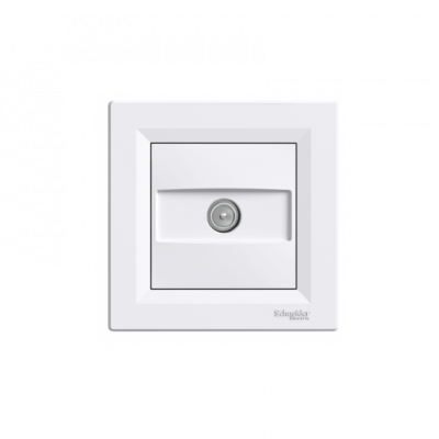 Розетка Schneider Electric AsforaTV концевая (1Дб) белая (EPH3200121)