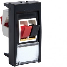 Розетка Hager акустична HI-FI 1М Systo антрацит (WS290N)