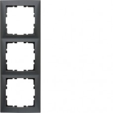 Рамка Berker 3-кратная антрацит S.1 аналог 10139949 (5310138996)
