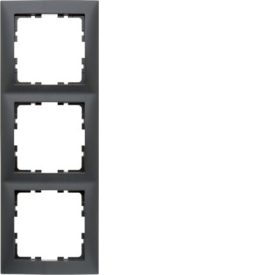 Рамка Berker 3-кратная антрацит S.1 аналог 10139949 (5310138996)