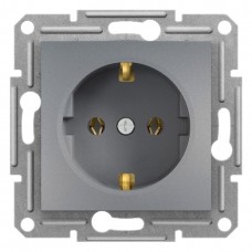 Розетка Asfora Schneider Electric с з/к, сталь (EPH2900162)