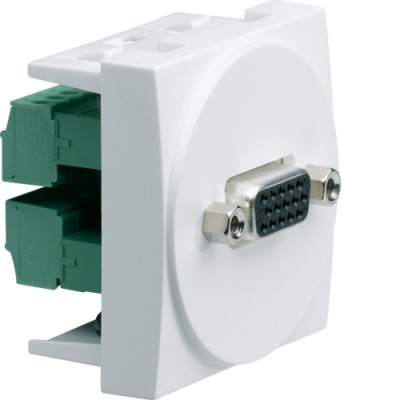 Розетка Hager SUB-D 15 (VGA) 2М белый (WS276)